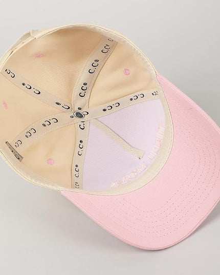 MIRMARU Two-Tone Vintage Canvas Trucker Hats for Men & Women, Adjustable Size Baseball Caps with Trendy Embroidered Design