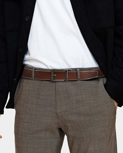 CHAOREN Leather Ratchet Belt Men - Mens Belts Casual Accessories for Every Occasion (35mm)