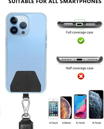 SHANSHUI Phone Lanyard, 2 Pack Phone Lanyard Strap 4X Durable Tether Tab Universal Nylon Neck Phone Strap Crossbody Lanyard for Cellphone Fit All Smartphones