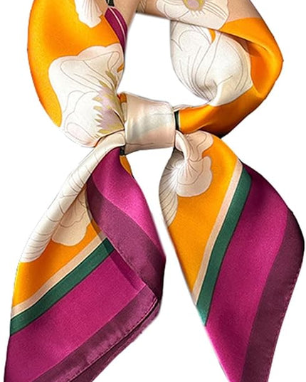 Head Bandanas Scarf for Women Silk Satin Hair Scarf Lightweight Vintage Fashion Square Neck Scarves Gift