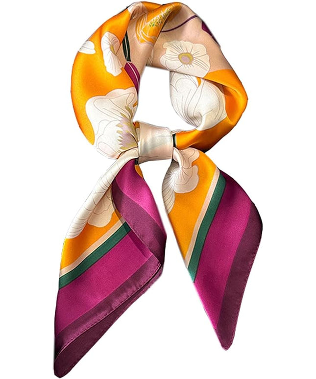 Head Bandanas Scarf for Women Silk Satin Hair Scarf Lightweight Vintage Fashion Square Neck Scarves Gift