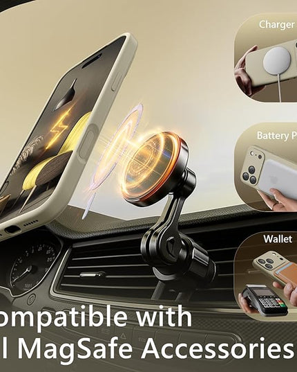 FireNova Magnetic for iPhone 17 Pro Case, Compatible with MagSafe, [Integrated Silicone Camera Control Button] [Camera Protection] Anti-Scratch Microfiber Lining Phone Case, 6.3", Khaki