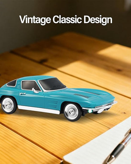Retro American Style car Bluetooth Speaker, Portable Wireless Outdoor Speaker, TWS Stereo, Support USB/TF/AUX, Party Bluetooth Speaker with Microphone,Classic car Gifts for Men(Green)