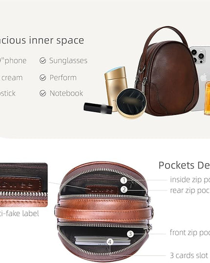 Iswee Small Crossbody Bags for Women Travel Leather Shoulder Bag Mini Purses and Handbags Designer Satchel Ladies Hand Bag