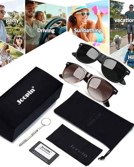 Joopin Square Sunglasses Polarized UV Protection Trendy Designer Sun Glasses Men Women