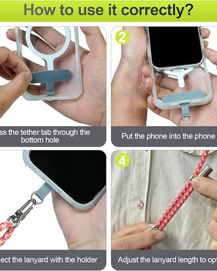 Phone Lanyard & Phone Wrist Strap, 3 in 1 Adjustable Anti Theft Phone Strap for Travel Hiking Cycling Climbing