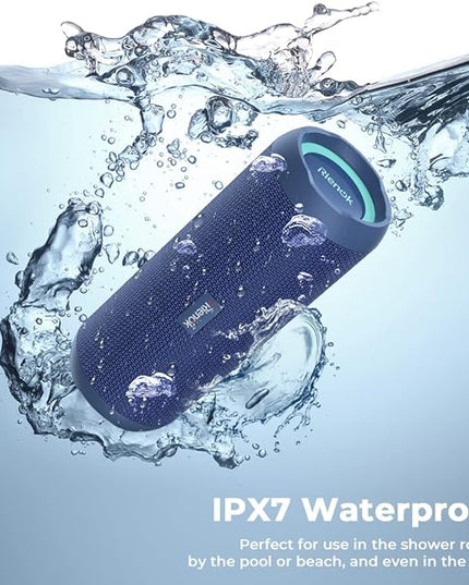 RIENOK Portable Bluetooth Speaker 30W Dual Pairing True Wireless Stereo HD Sound IPX7 Waterproof Outdoor Sport Shower Wireless Speaker Bluetooth 5.3 for Home Party