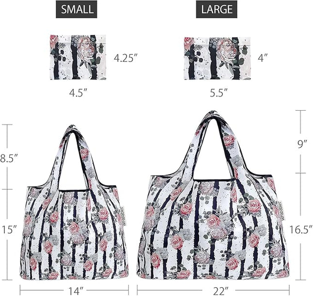 allydrew Large Foldable Tote Nylon Reusable Grocery Bags