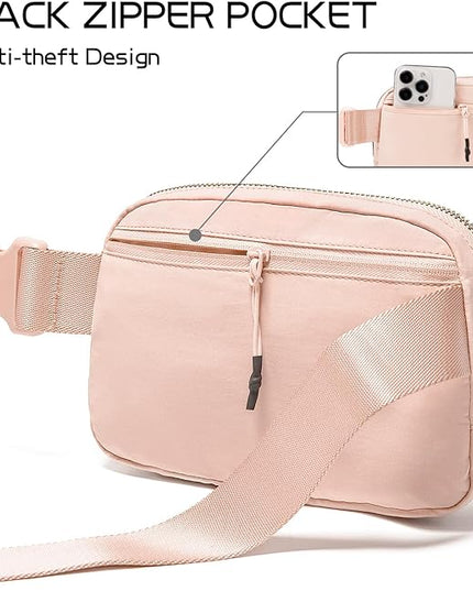 Gitus Gifts for 8 9 10 11 12 Year Old Girls Belt Bag Fanny Pack Crossbody Bags with Initial Letter Patch Cute Stuff Birthday Gifts for Teen Girls Women Personalized Trend Stuff (Coral Pink-B)