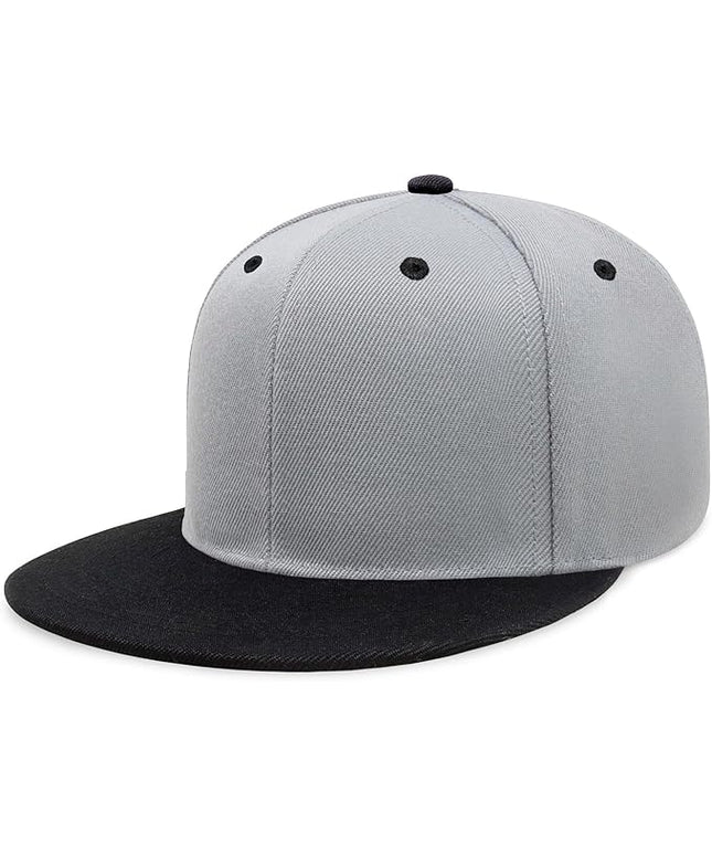 CHOK.LIDS Flat Bill Visor Classic Snapback Hat Blank Adjustable Brim High Top End Trendy Color Style Plain Tone Baseball Cap