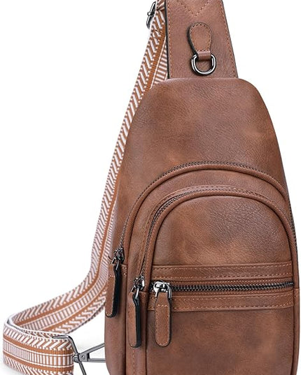 HESHE Sling Bag for Women Anti Theft Small Crossbody Bags Leather Fanny Pack Cross Body Purse for Travel
