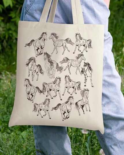 AUSVKAI Canvas Tote Bag Aesthetic for Women, Cute Reusable Cloth Cotton Bags for Shopping Beach Grocery