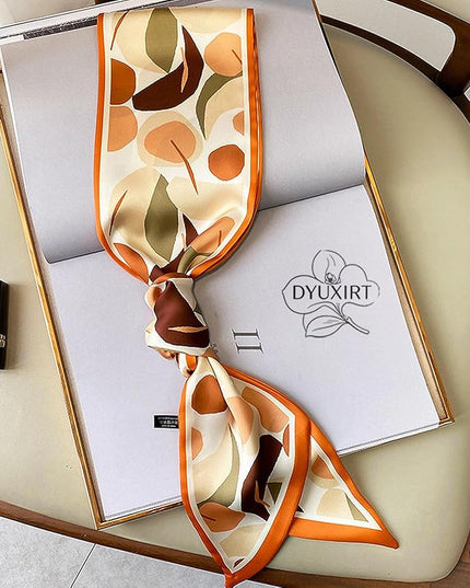Head Scarf Purse Handle Neck Satin Hair Scarfs For Bag Lightweight Silky Long Thin Women's Fashion Scarves 59 * 5.9”