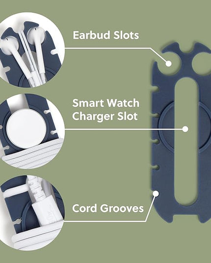 U Brands Oval Wired Ear Buds Cord Caterpillar Wrap, Set of 6 Cord Organizers for Apple Headphones Wired, Travel Essentials, Electronics Cable Management