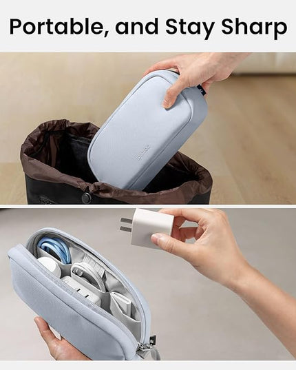 tomtoc Electronics Organizer Travel Case Performance, Water Resistant Bag Cable Tech Pouch Accessories, Carry Storage for Cord, Phone, Cables, Airpods, USB Flash Drive, Daily Items