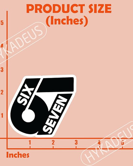 (3Pcs) Funny Six Seven 67 Stickers 6 7 Meme Vinyl Decals Waterproof Sticker for Laptop, Water Bottle, Phone Case, Tumbler, Helmet, Scrapbook, 3" x 2.7"