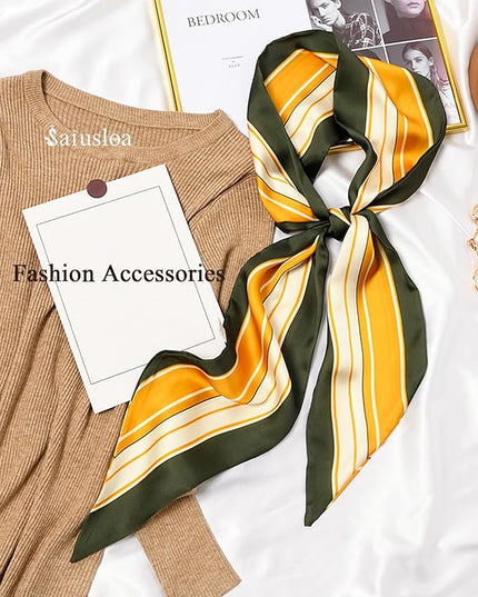 Purse Scarf For Handbags Head Scarves For Women's Hair Bags Scarfs Long Skinny Scarves Fashion Silky