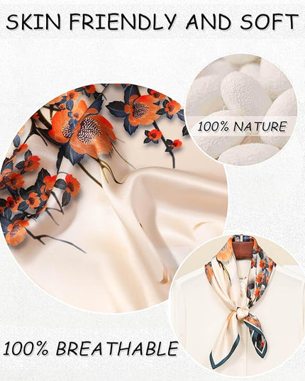 Dailyacc Hair Bandanas Scarf For Women Lightweight Fashion Neck Silk Satin Head Scarves For Sleeping Handbags Scarf