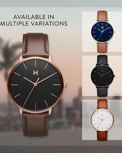 MVMT Men’s Legacy Slim Watch - Analog Watch for Men - Minimalist, Water Resistant 3 ATM/30 Meters Men’s Dress Watch - Premium Japanese Quartz Men’s Wristwatch - 42mm