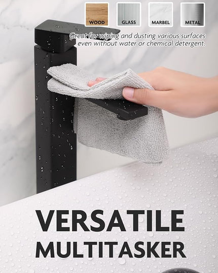 Fantasticlean Microfiber Cleaning Cloth Roll -675 Pack, Tear Away Microfiber Towels, 12" x 12", Reusable, Washable, Ultra Absorbent Dishcloth for All-Around Cleaning Supplies (9 Rolls of Grey)