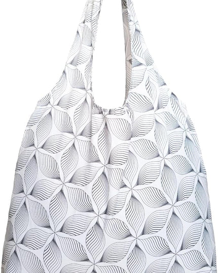 Nanobag Ultralight Heavy Duty Foldable Tote for Women & Men, Reusable Grocery & Travel Bag, Packable Collapsible Compact Market Essential (XL Petaline)