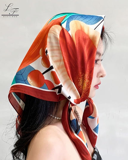 Satin Bandanas Head Scarf For Women Hair Scarves Accessories Lightweight Fashion Wrap Neck Silk Sleeping Headscarf