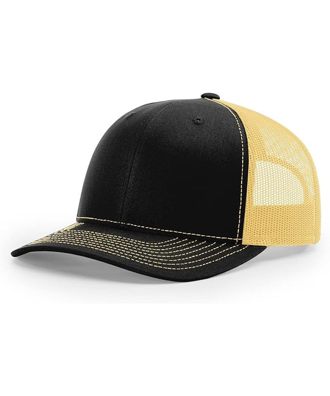 Richardson 112 Trucker Hat - Premium Adjustable Snapback Hat - Structured Six Panel Richardson Blank Caps