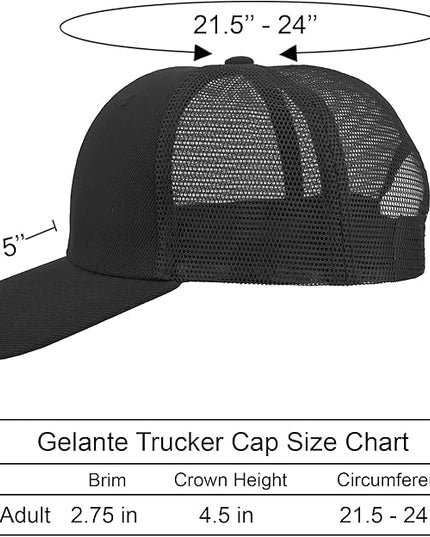 Gelante Mesh Trucker Hat Baseball Cap Structured Front Panel Wholesale LOT 12 Pack
