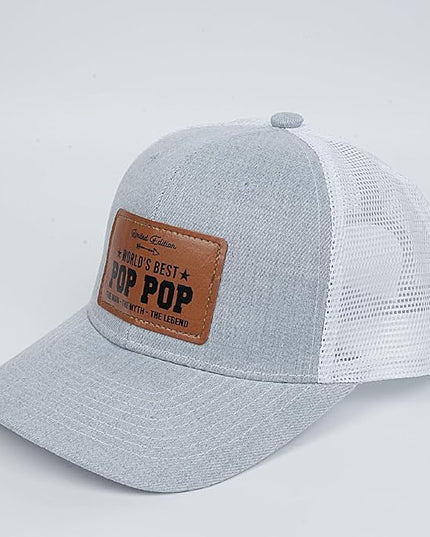 VIOZOFA Men's Hat Gifts - Men Cap Gifts for Christmas Father's Day Birthday Trucker Hat Leather Pattern Baseball Cap