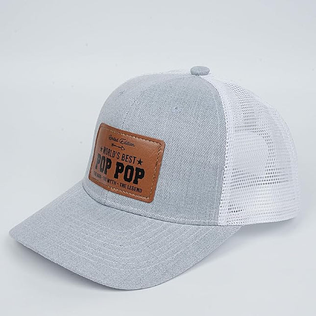 VIOZOFA Men's Hat Gifts - Men Cap Gifts for Christmas Father's Day Birthday Trucker Hat Leather Pattern Baseball Cap