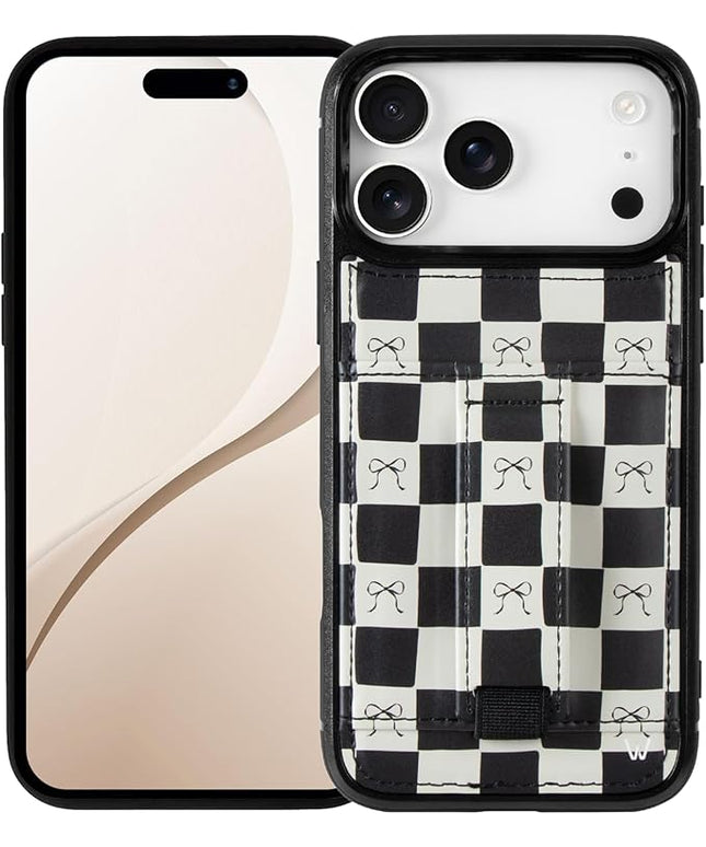 Walli Cases for iPhone 17 Pro Case Aesthetic Wallet Phone Case Card Holder, Securely Holds up to 2 Cards - Cute, Trendy Phone Cover for Women, fits iPhone 17 Pro, with Kickstand & Finger Strap