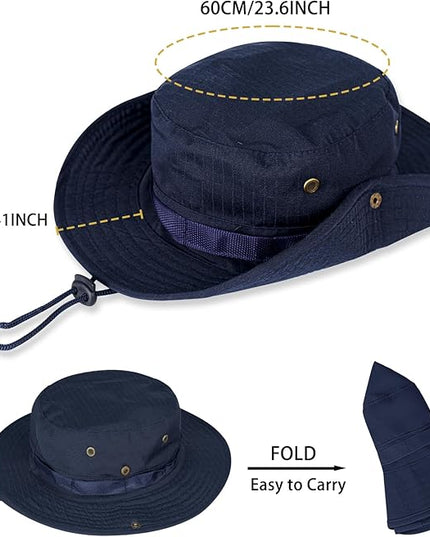Sun Hats for Men Women Boonie Hat UPF 50+ Bucket Hat Wide Brim UV Protection Fishing Hiking Safari Outdoor Hats