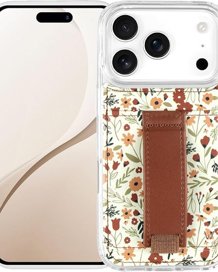 Walli Cases for iPhone 17 Pro Max Case Aesthetic Wallet Phone Case Card Holder, Securely Holds up to 2 Cards - Cute, Trendy Phone Cover for Women, fits iPhone 17 Pro Max, with Kickstand & Finger Strap