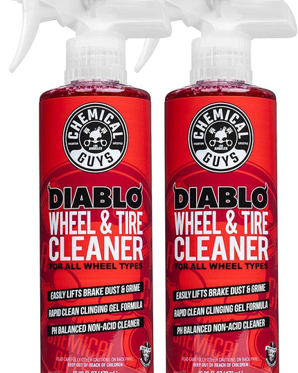 Chemical Guys Diablo Wheel Cleaner Spray - 2 Pack 16 oz Bottles, Safe on All Wheel & Rim Finishes, Sprayable Formula Removes Brake Dust, Dirt & Grime, Car Care for Trucks, SUVs, Motorcycles & RVs