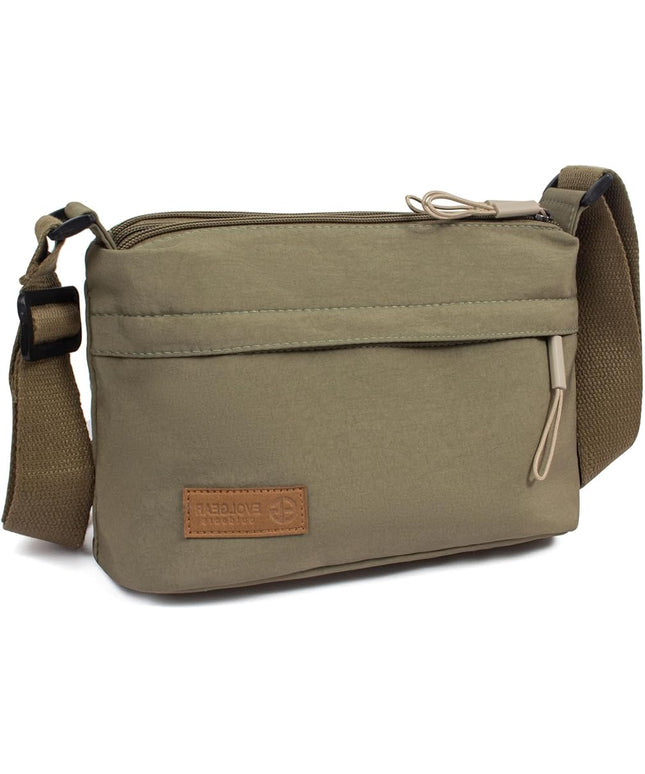 Crossbody Sling Bag Canvas Purse Small Shoulder Handbag 5 Pocket Casual Travel Messenger Hobo Bag Phone Satchel Backpack