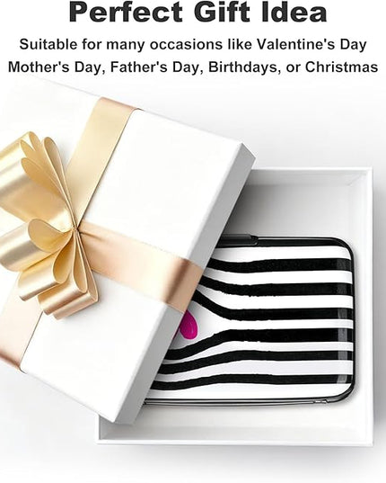 ELFISH Mini RFID Aluminum Wallet Credit Cards Holder Business Card Case Metal ID Case for Men Women (Eye heart)