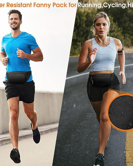 Large Fanny Pack for Women Men - Syican Waist bag with 3-Zipper Pockets, Gifts for Enjoy Sports Traveling Workout Casual Hands-Free crossbody bags Fits MAX 7.9'' iPad & 6.6'' Phone