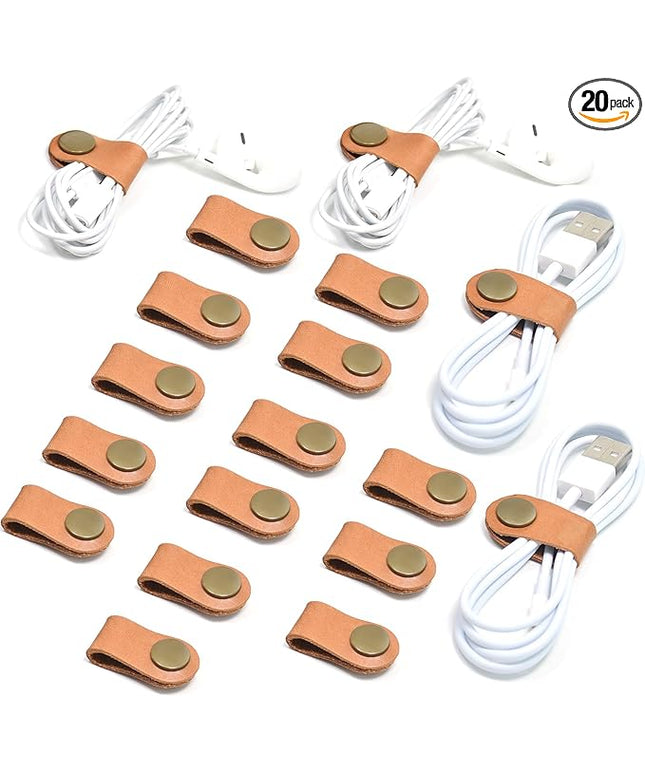 CAILLU Cord Organizer,Cord Keeper,Cable Organizer USB Holder,Cable Management,Cable Straps,Earbud case,wrap Headset Winder,Phone Earphone Clips Ties Stocking Stuffers for Men Gifts