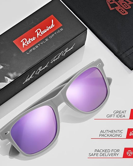 Retro Rewind Polarized Sunglasses for Men and Women - UV Protection Classic Sun Glasses