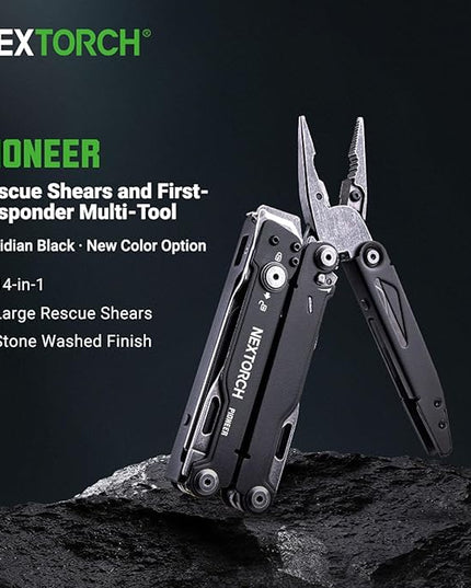 NEXTORCH PIONEER 14-IN-1 Multi-tools Full-Size,Versatile Multi-tool Set with Scissors Needle Nose Pliers Pocket Clip Multi-tool