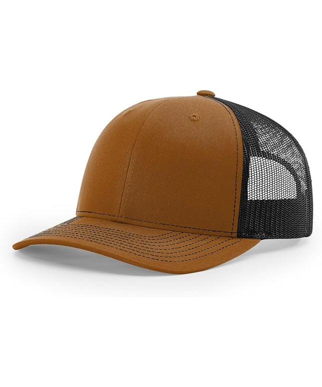 Richardson 112 Trucker Hat - Premium Adjustable Snapback Hat - Structured Six Panel Richardson Blank Caps