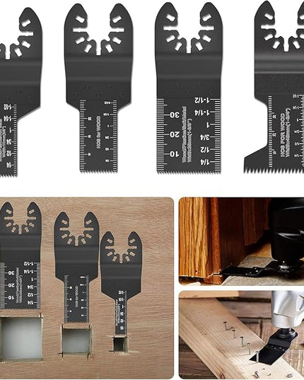Protoiya 87 PCS Oscillating Tool Blades, Wood Metal Plastic Quick Release Oscillating Multitool Saw Blades Accessories with Sandpaper Compatible with Milwaukee, Makita, Ryobi, Rockwell, Bosch