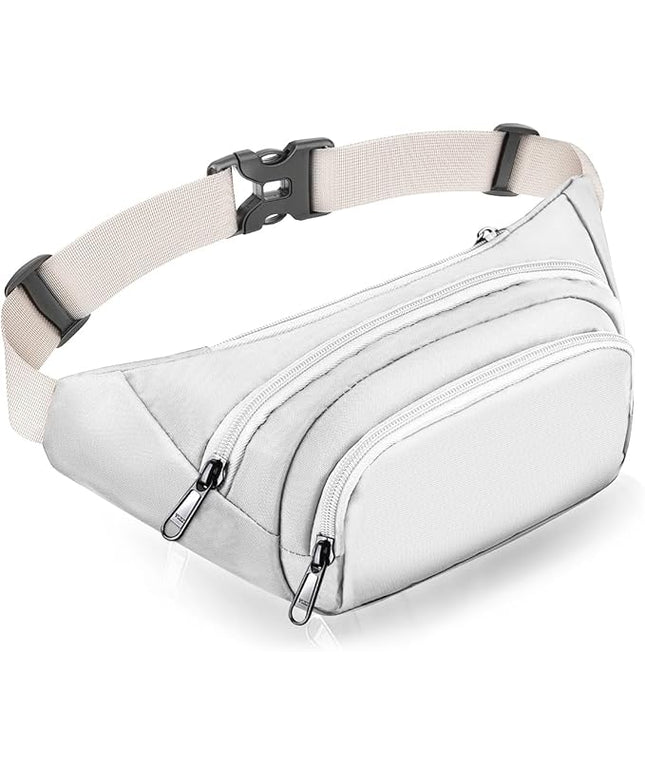 Large Fanny Pack for Women Men - Syican Waist bag with 3-Zipper Pockets, Gifts for Enjoy Sports Traveling Workout Casual Hands-Free crossbody bags Fits MAX 7.9'' iPad & 6.6'' Phone