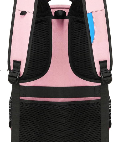 DUSLANG 17 Inch Laptop Backpack for Travel Water Resistant College Backpack for Women Laptop Bag with USB Charging Port and Clear Toiletry Bag Work Backpack,Pink A
