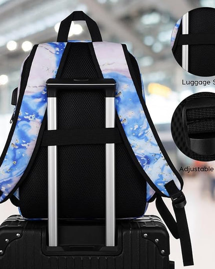 YAMTION School Backpack,Classic Cute Bookbag Men and Teen Boy Schoolbag with USB Charging Port for High School College Office Work Travel