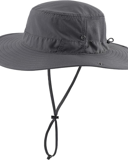Connectyle Men's Sun Hat UPF 50+ Wide Brim Bucket Hats for Fishing Hiking Gardening Adjustable Boonie Hat Outdoor Safari Hats