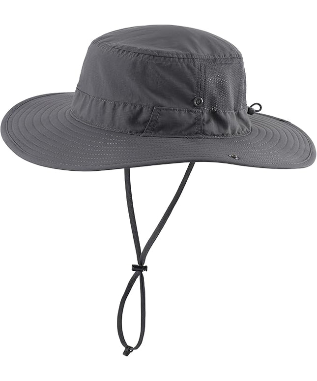 Connectyle Men's Sun Hat UPF 50+ Wide Brim Bucket Hats for Fishing Hiking Gardening Adjustable Boonie Hat Outdoor Safari Hats