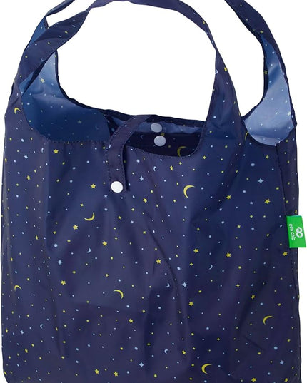 ECO CHIC Foldable Reusable Grocery Bags - Lightweight, Recycled & Reusable Shopping Bag - Waterproof Packable Tote