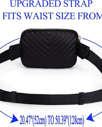 UTO Fanny Pack for Women Crossbody Trendy Fashion Belt Purse Chest Waist Hip Bumbag for Outdoor Shopping Travel Hiking