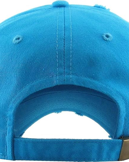 KBETHOS Vintage Washed Distressed Cotton Dad Hat Baseball Cap Adjustable Polo Trucker Unisex Style Headwear